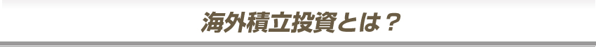 海外積立投資とは？